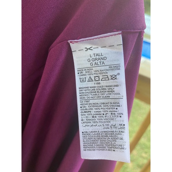 Old Navy Dress Large Long Sleeve Ruffled Berry NEW - Picture 7 of 8